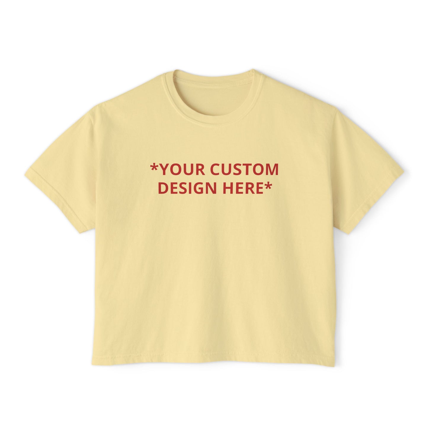 Custom - Printed Cropped Boxy Tee