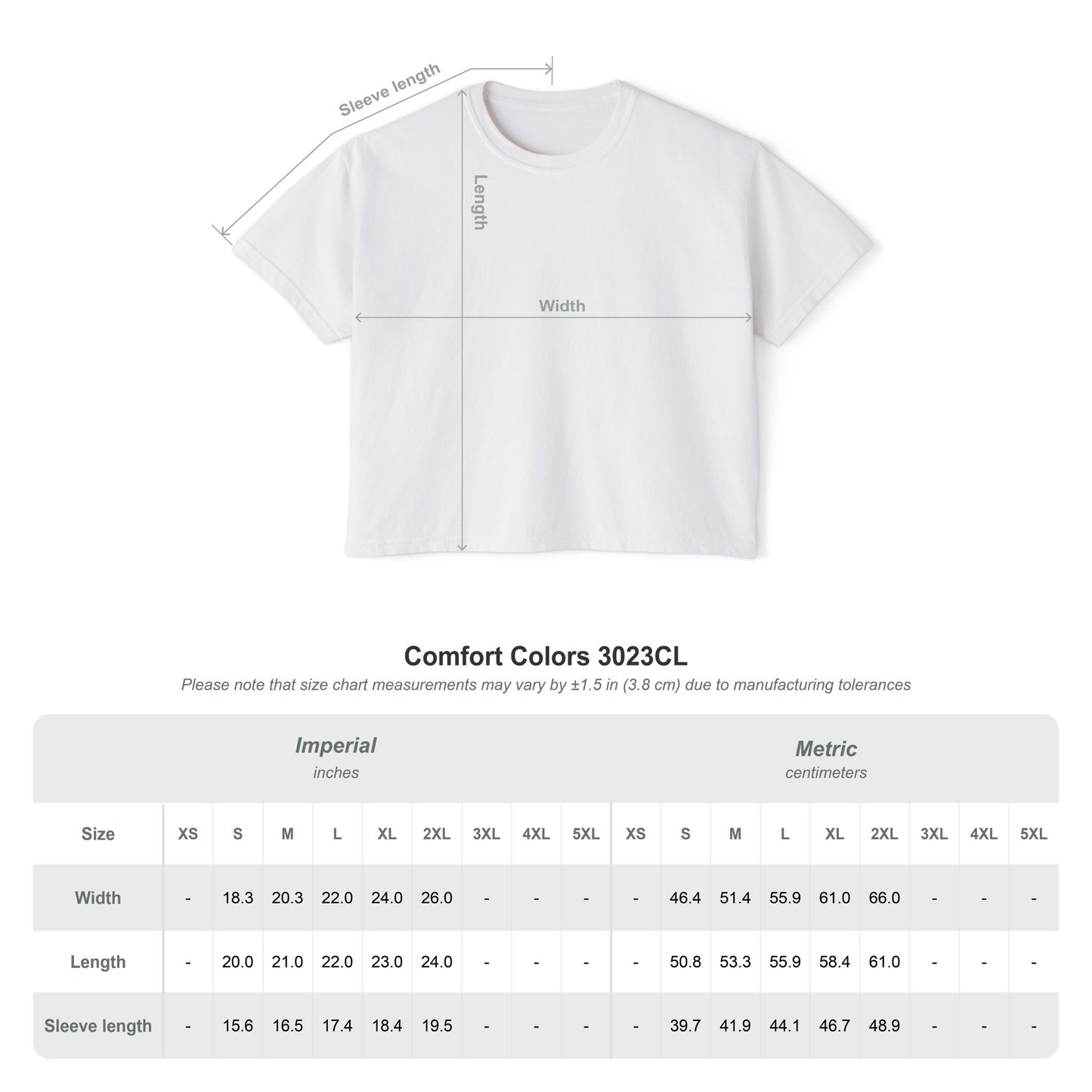 Custom - Printed Cropped Boxy Tee