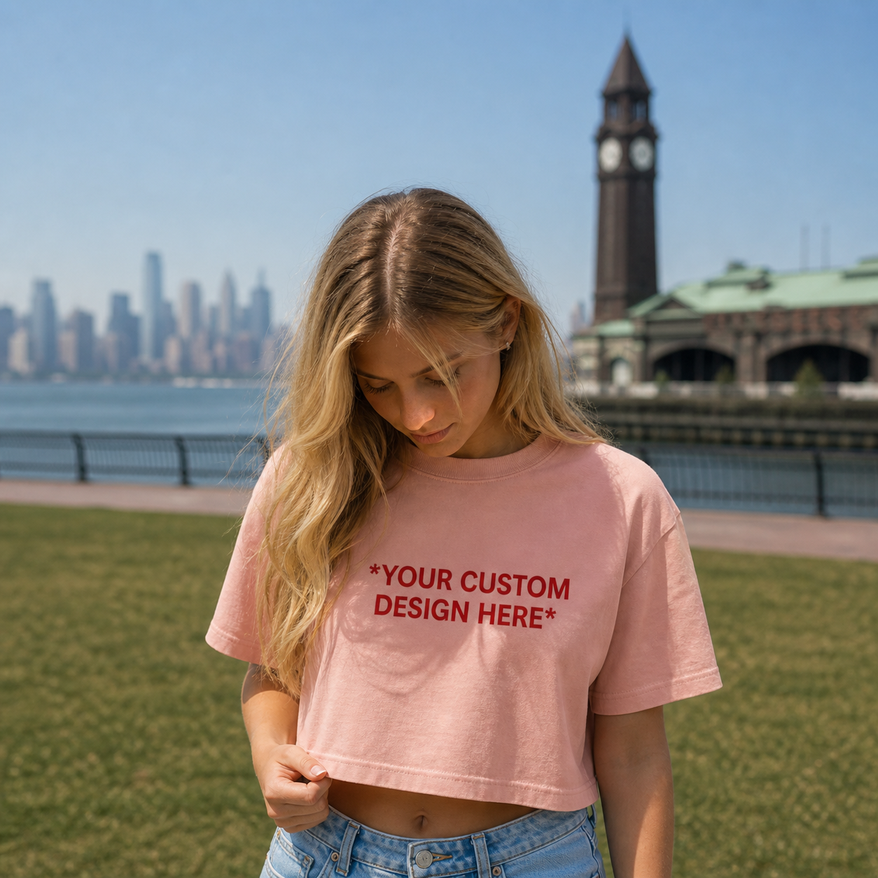 Custom - Printed Cropped Boxy Tee